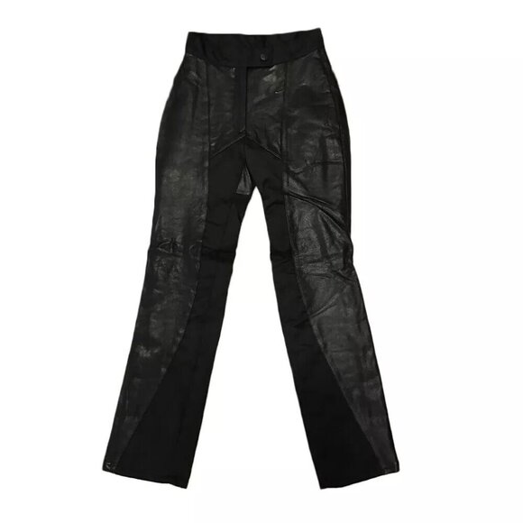 NexGen Pants - NexGen Women's Leather and Textile Motorcycle Pants Black Size Large